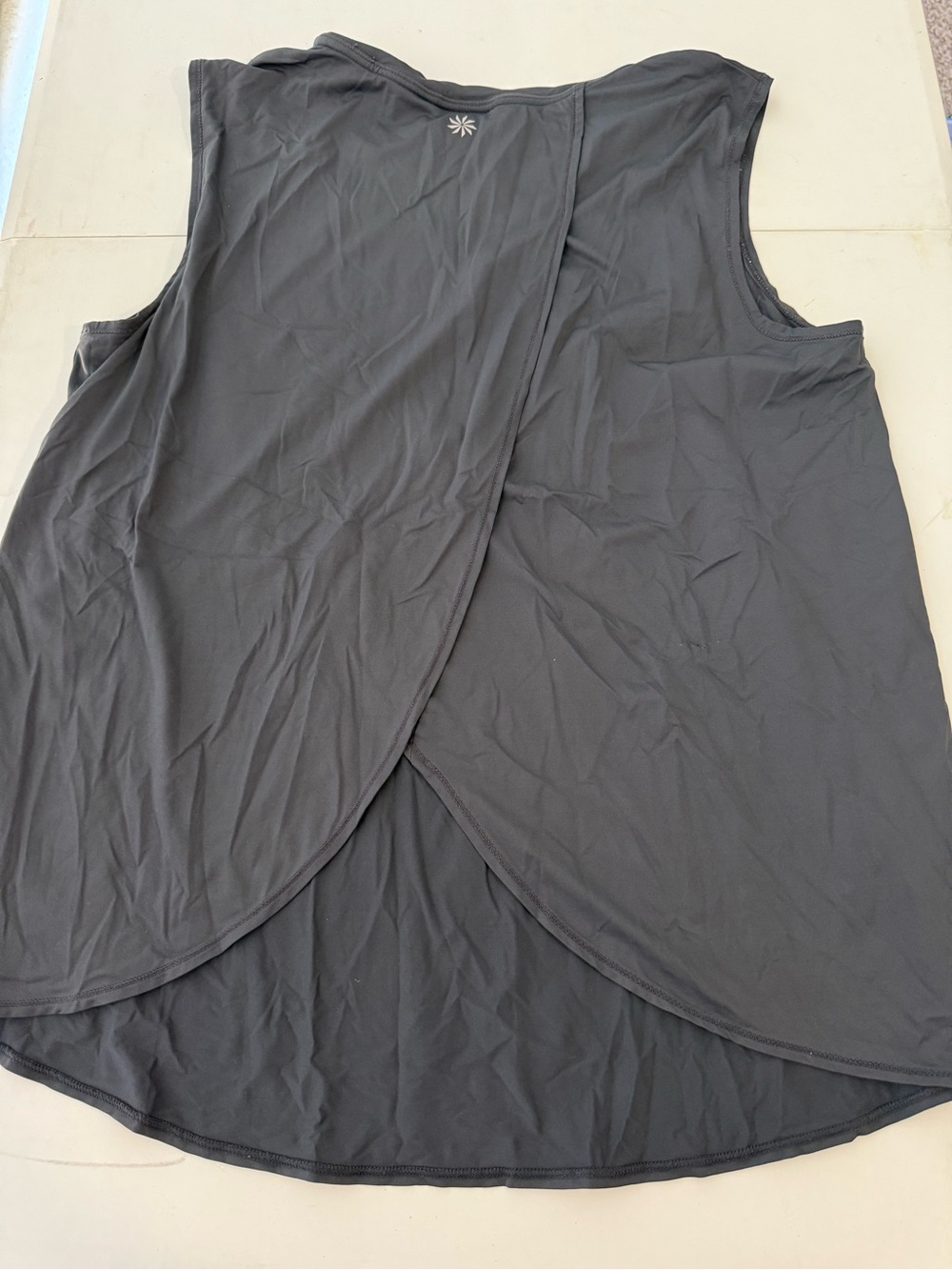 Athleta Gray Back-Overlap Tank Top